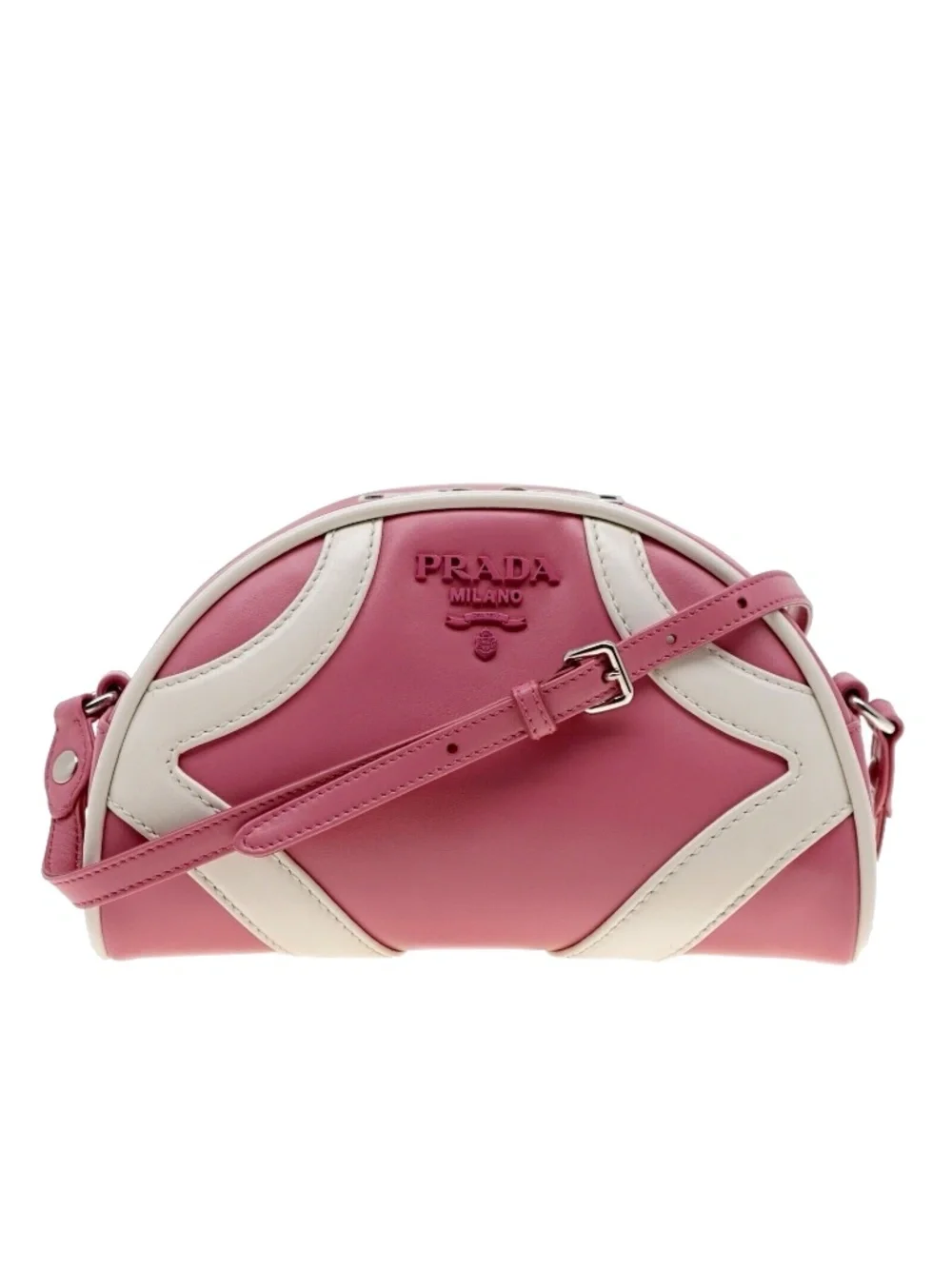 Prada Crossbody Bag Pink Leather 1BH140 New